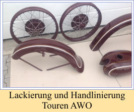 Lackierung und Handlinierung  Touren AWO