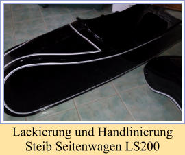 Lackierung und Handlinierung  Steib Seitenwagen LS200